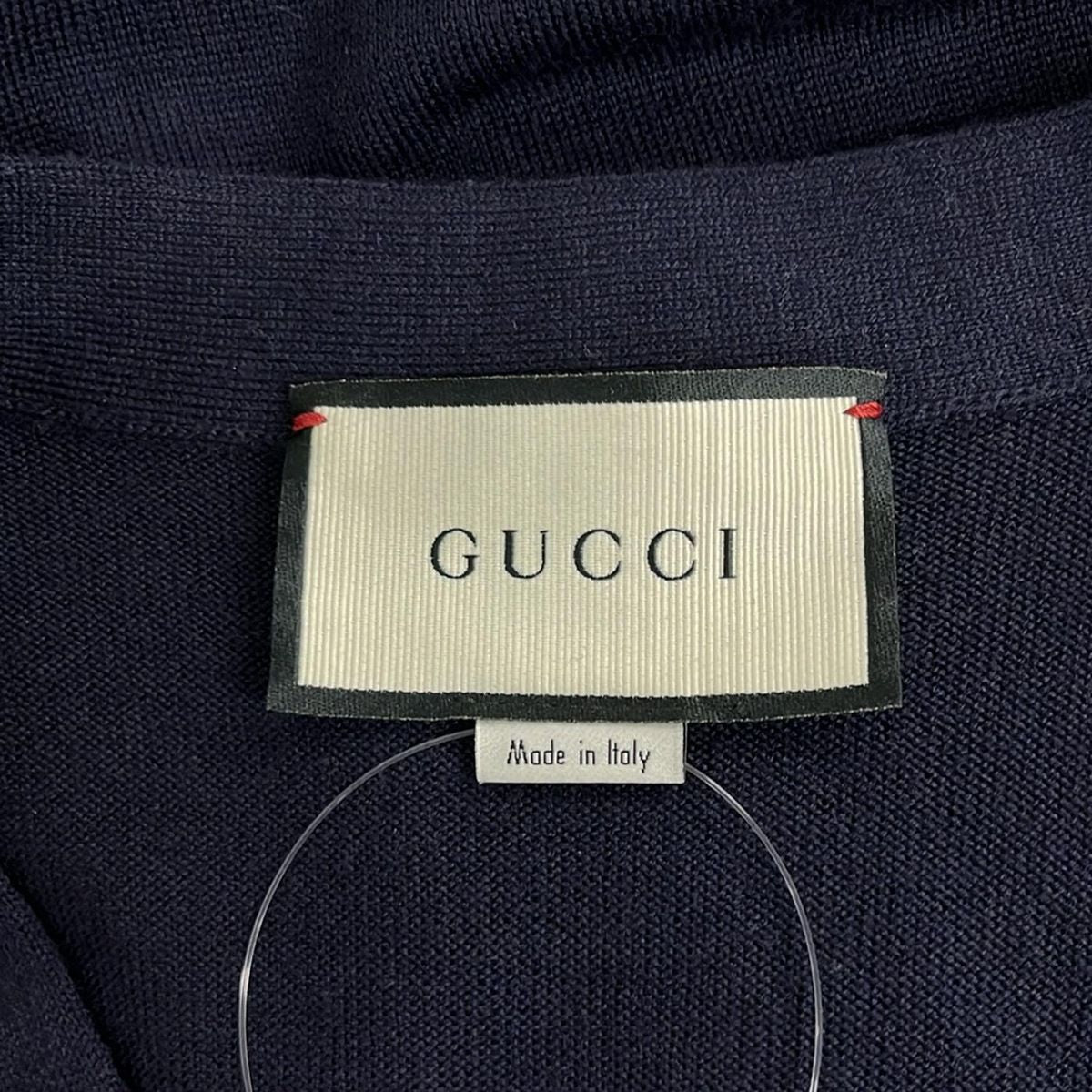 Gucci Cardigan M Navy White Red Long Sleeve — view 3