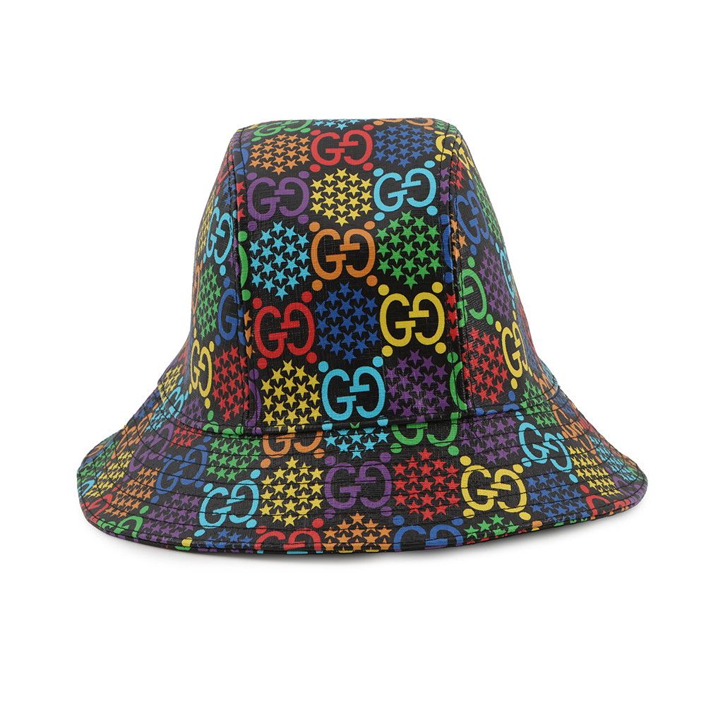 Gucci Hat GG Psychedelic Fedora L Black Multicolor — view 3