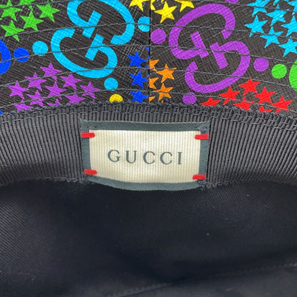 Gucci Hat GG Psychedelic Fedora L Black Multicolor — view 9