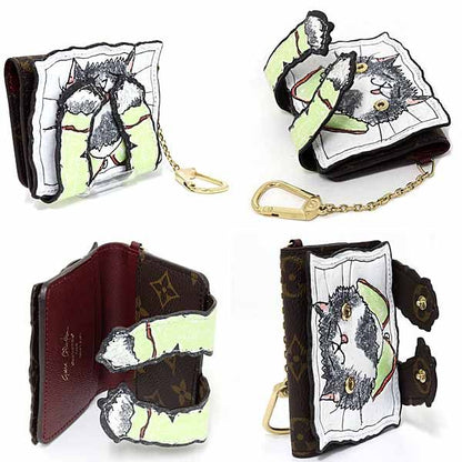Louis Vuitton Grace Coddington Pauket Purse Card Case Cat — view 6