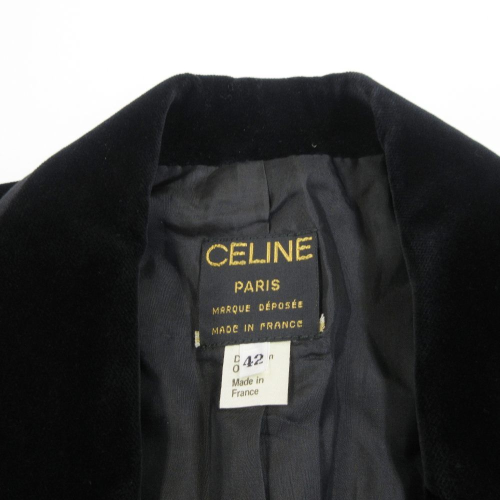 Celine Set Skirts Velour Contrast Macadam Button Tweed Jacket Double Fully — view 4