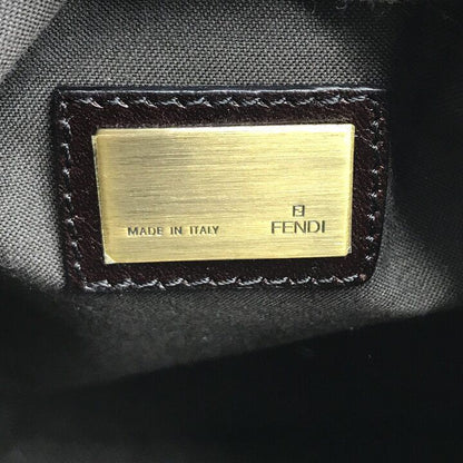Fendi Zucca Shoulder Bag Crossbody Leather Canvas Brown