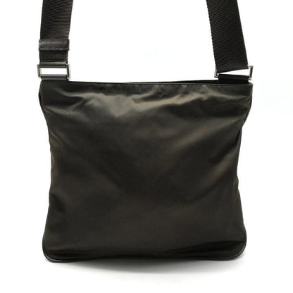 Prada Nylon Tessuto Triangle Logo Brown Shoulder Bag