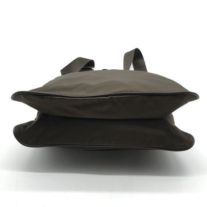 Prada Nylon Tessuto Triangle Logo Brown Shoulder Bag