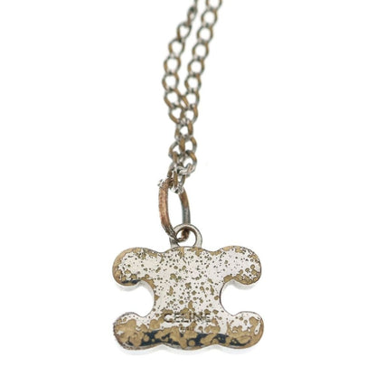 Celine Triomphe Rhinestone Necklace Silver — view 5