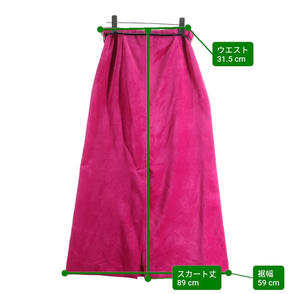 Gucci Belted Velour Velvet Skirt Pink — view 9