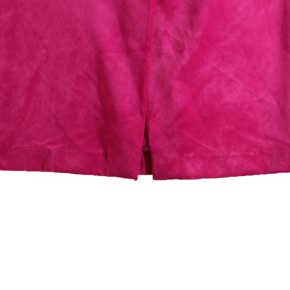 Gucci Belted Velour Velvet Skirt Pink — view 5
