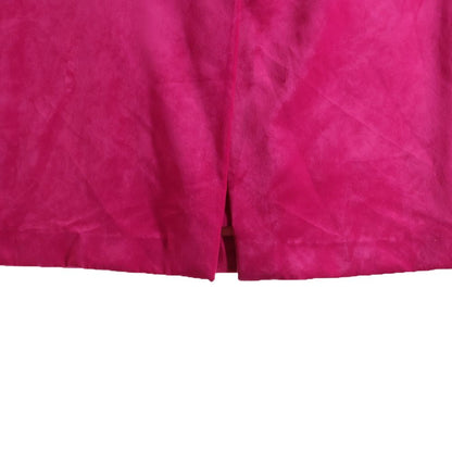 Gucci Belted Velour Velvet Skirt Pink — view 5