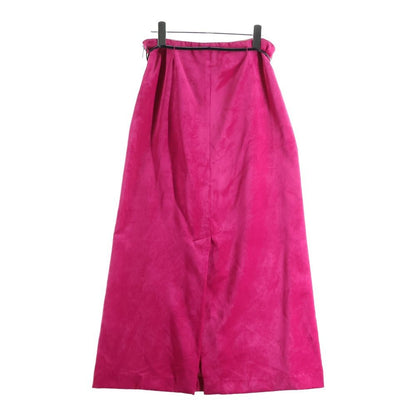 Gucci Belted Velour Velvet Skirt Pink — view 2