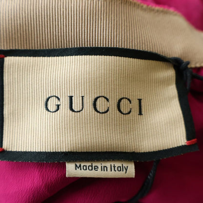 Gucci Belted Velour Velvet Skirt Pink — view 6