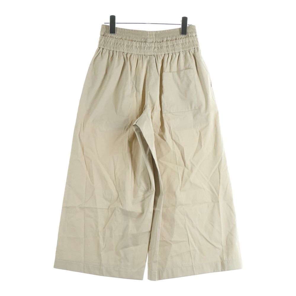 Loewe Anagram Embroidery Double Waist Trousers Wide Pants Beige — view 2