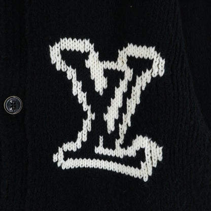 Louis Vuitton Chunky Intarsia Cardigan Qnc Black — view 5