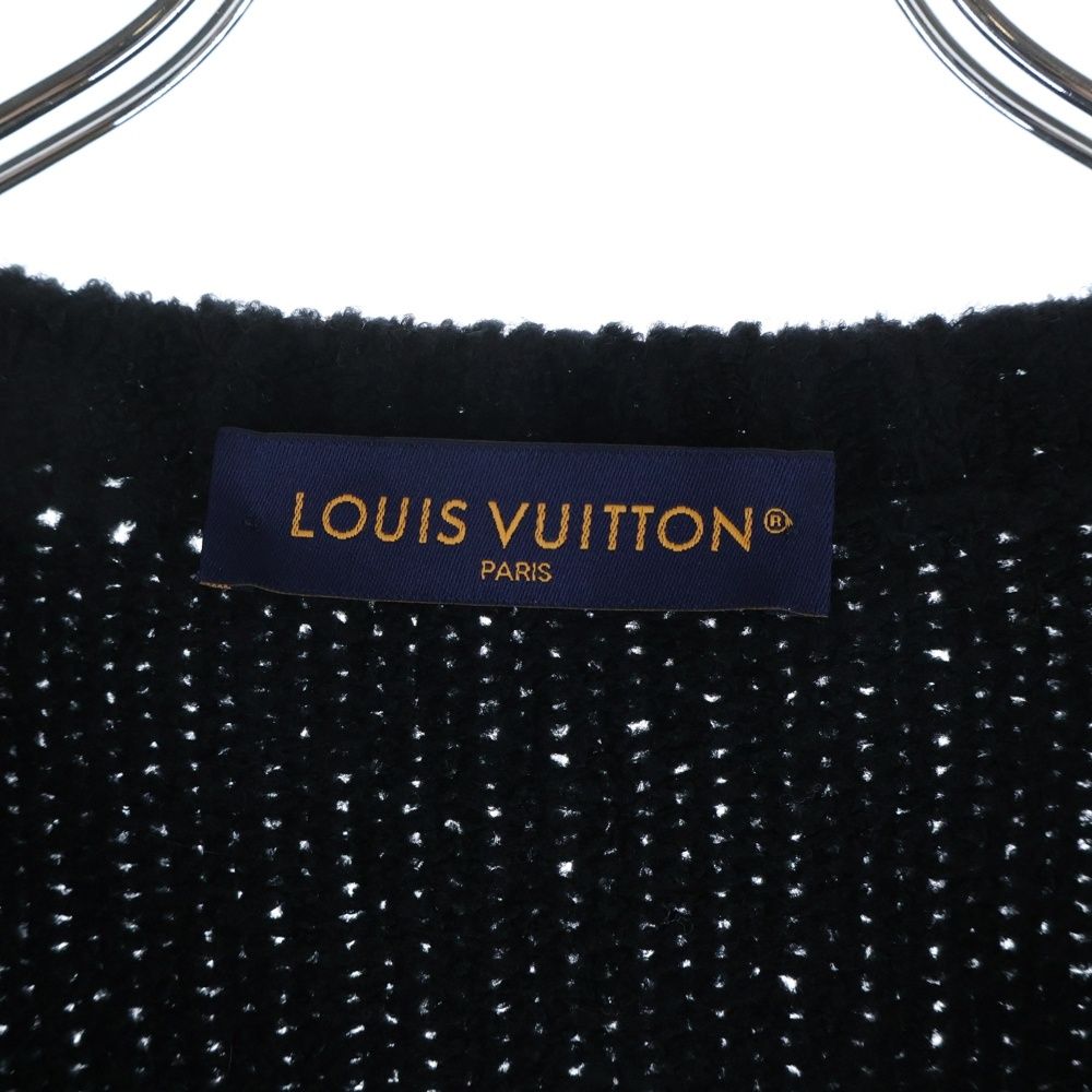 Louis Vuitton Chunky Intarsia Cardigan Qnc Black — view 6