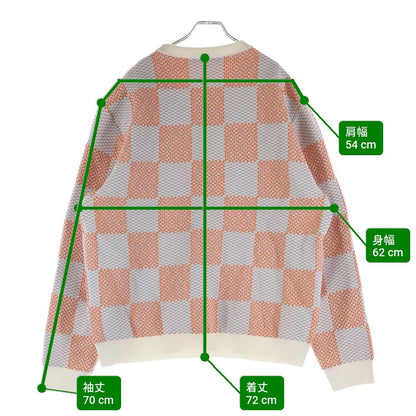Louis Vuitton Damier Cotton Sweatshirt Trainer Orange White Sneaker — view 9