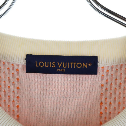 Louis Vuitton Damier Cotton Sweatshirt Trainer Orange White Sneaker — view 6