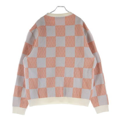 Louis Vuitton Damier Cotton Sweatshirt Trainer Orange White Sneaker — view 2