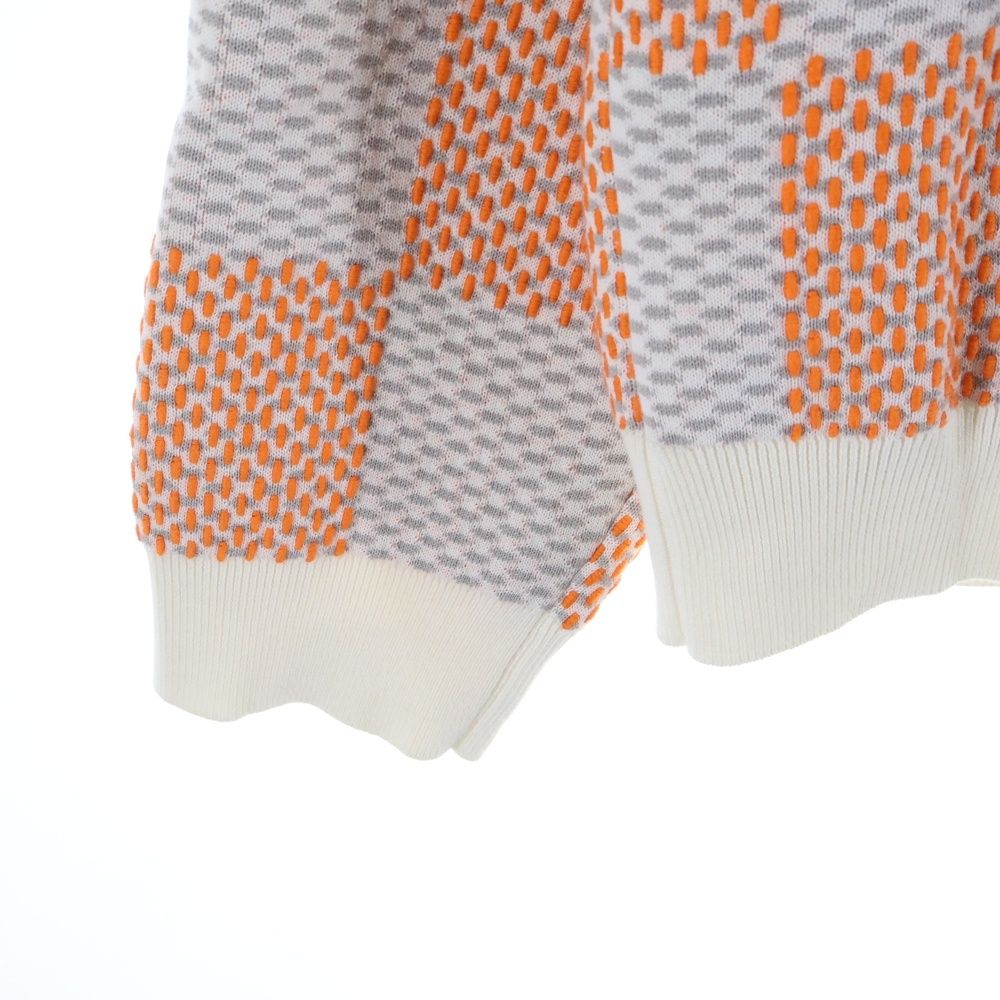 Louis Vuitton Damier Cotton Sweatshirt Trainer Orange White Sneaker — view 5