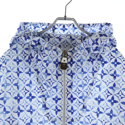 Louis Vuitton Aquarelle Monogram Nylon Zip Up Hoodie White Blue — view 3