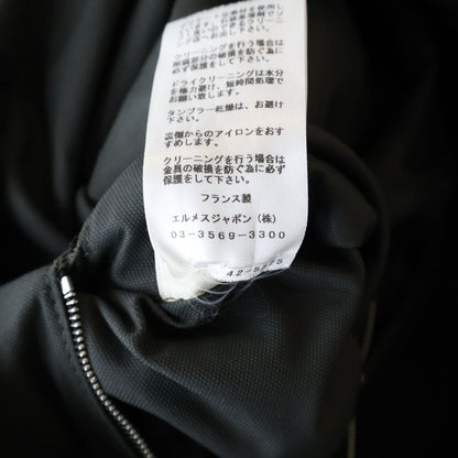 Hermes Multi Pocket Hooded Zip Up Long Jacket Coat Gray — view 8