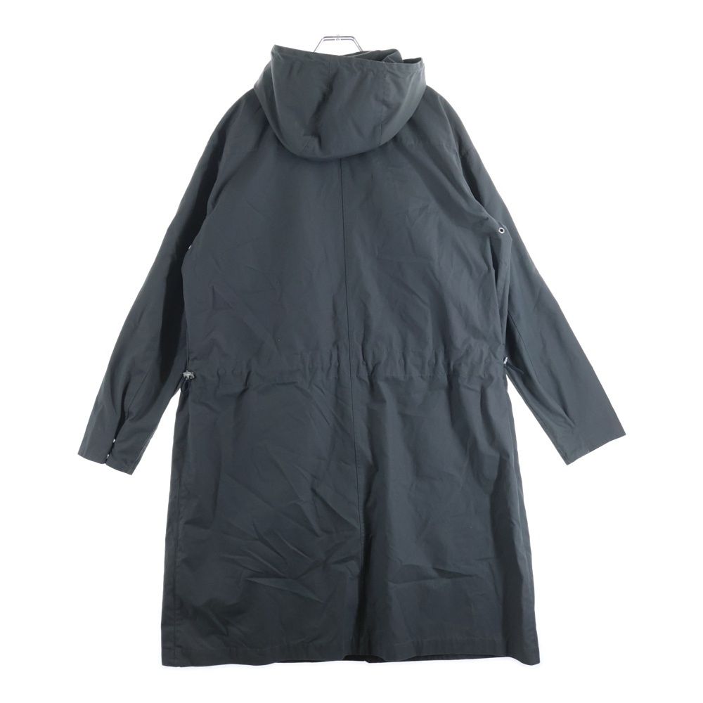 Hermes Multi Pocket Hooded Zip Up Long Jacket Coat Gray — view 2