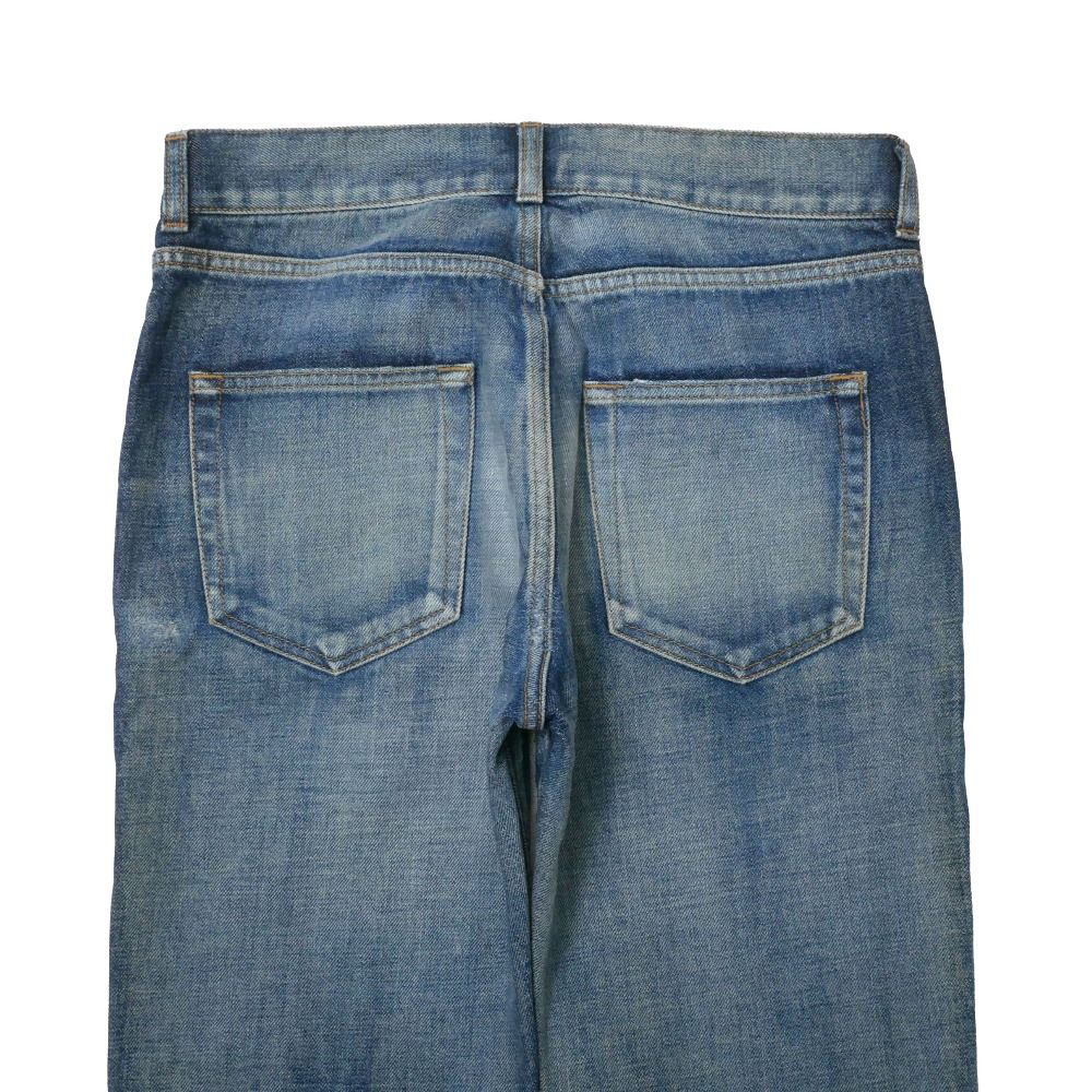 Saint Laurent Paris Denim Pants 29 Repaired Cut Off Indigo — view 4