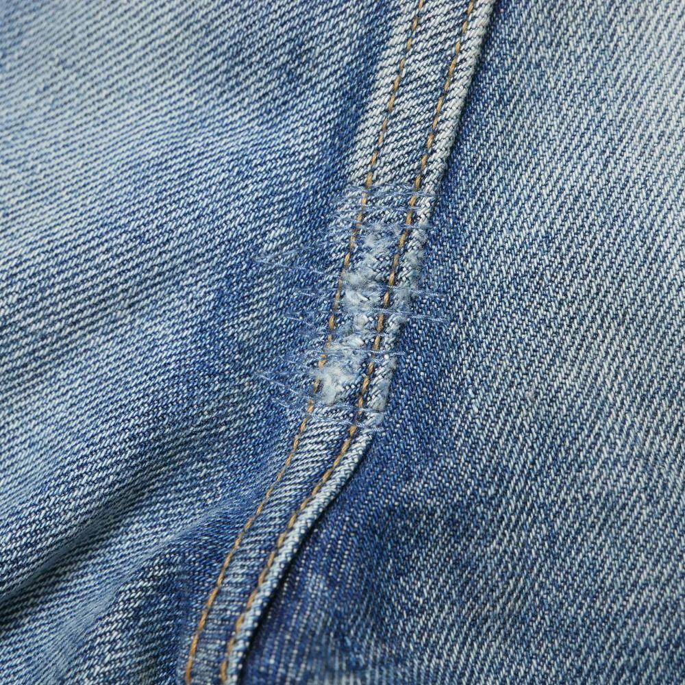 Saint Laurent Paris Denim Pants 29 Repaired Cut Off Indigo — view 9