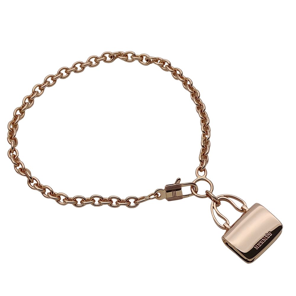 Hermes Bracelet Diamond Pink Gold Amulet — view 3