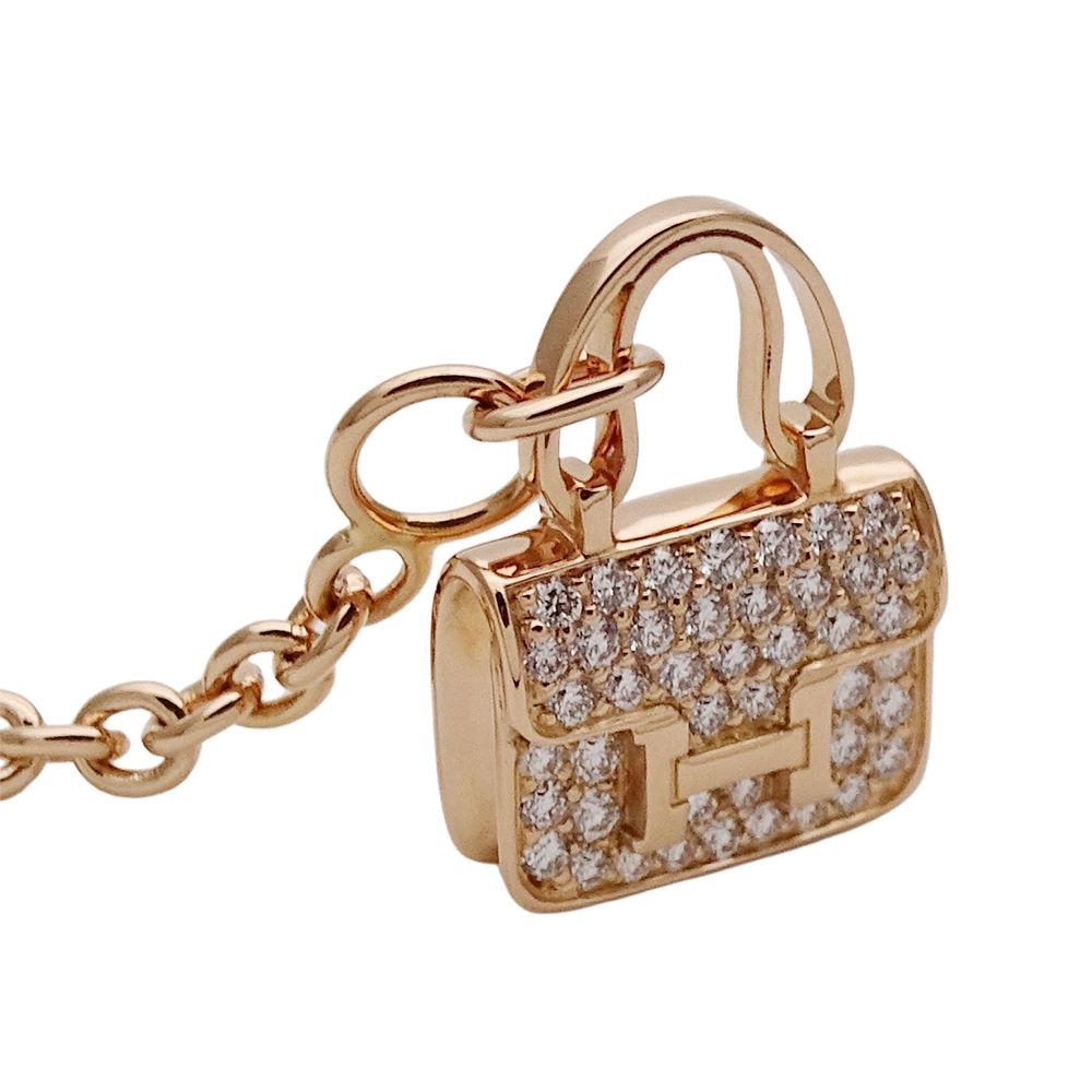 Hermes Bracelet Diamond Pink Gold Amulet — view 5