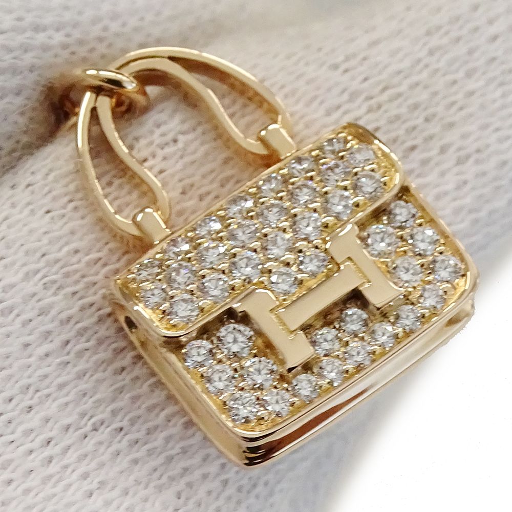Hermes Bracelet Diamond Pink Gold Amulet — view 7