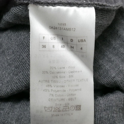 Dior Cardigan 36 Rib Knit Lace Silk Ribbon — view 8
