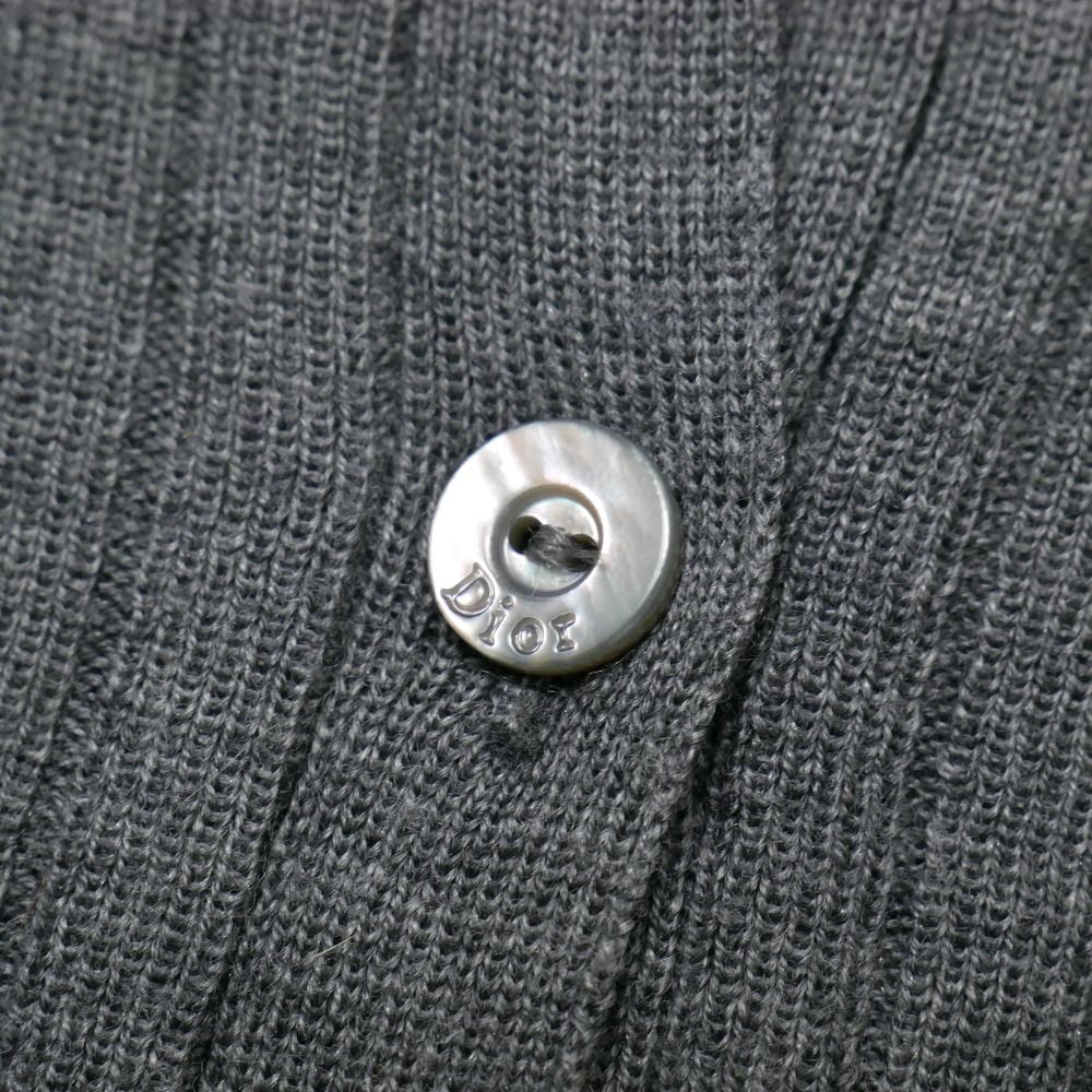 Dior Cardigan 36 Rib Knit Lace Silk Ribbon — view 6