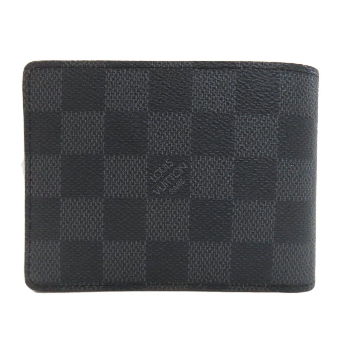 Louis Vuitton Portefeuille Multiple Bifold Wallet Damier Graphite Gray — view 2