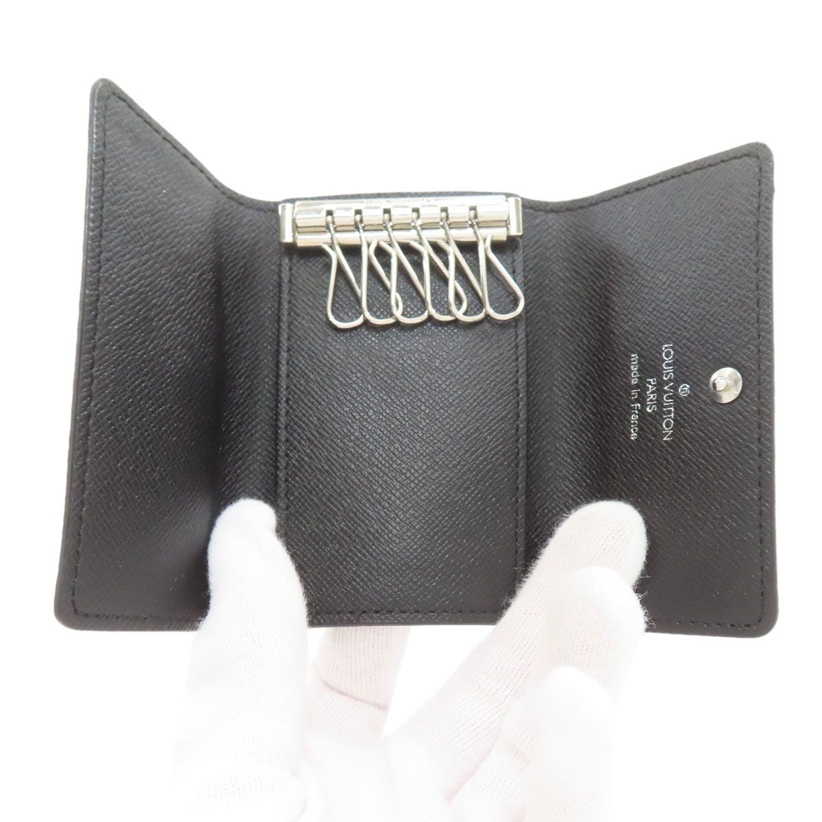 Louis Vuitton Multicles 6 Key Case Damier Canvas Holder Graphite Gray — view 4