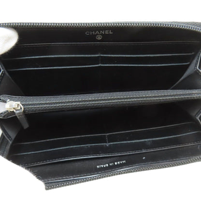 Chanel CC Logo Silver Wallet Grained Calfskin — view 4