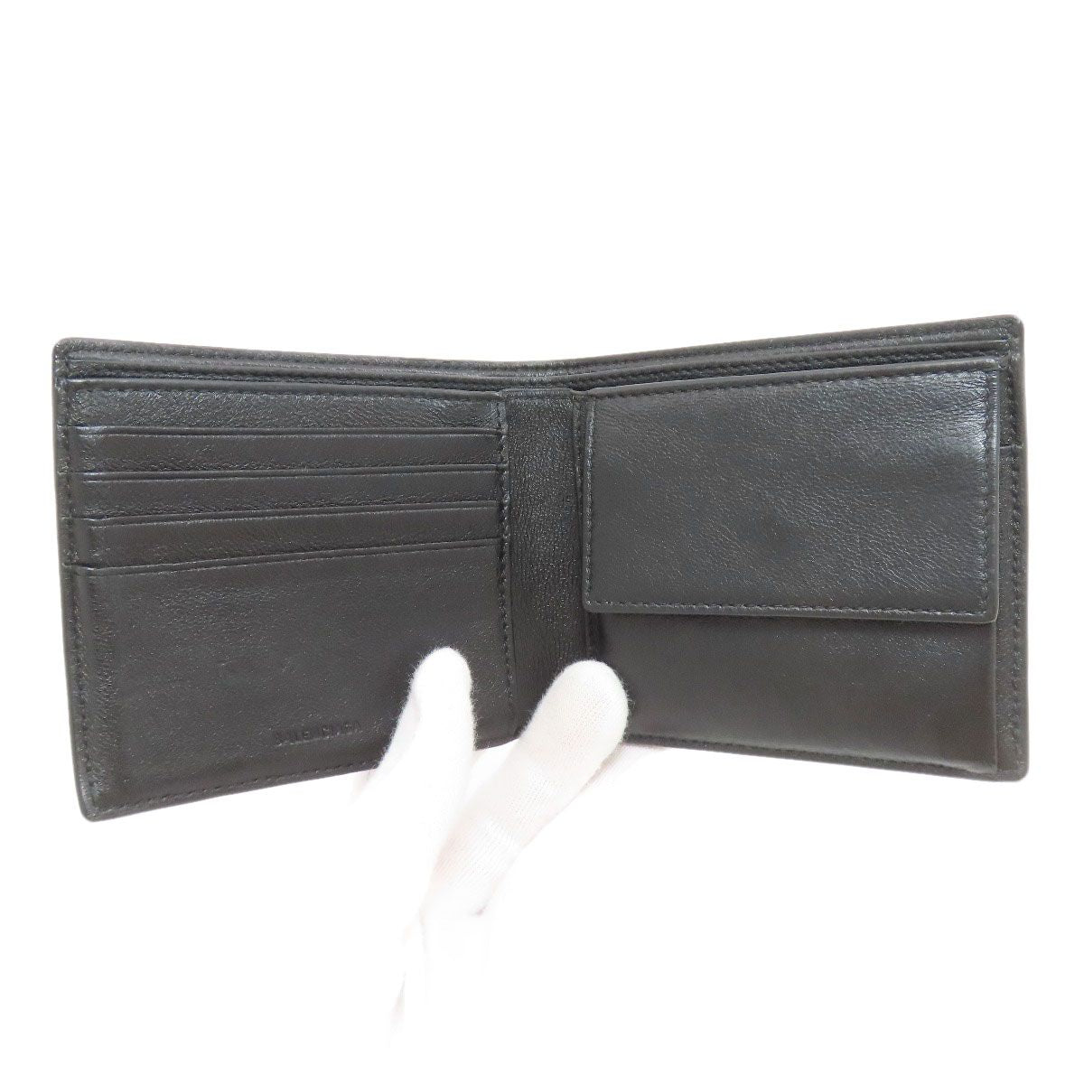 Balenciaga Logo Bifold Wallet Leather — view 4