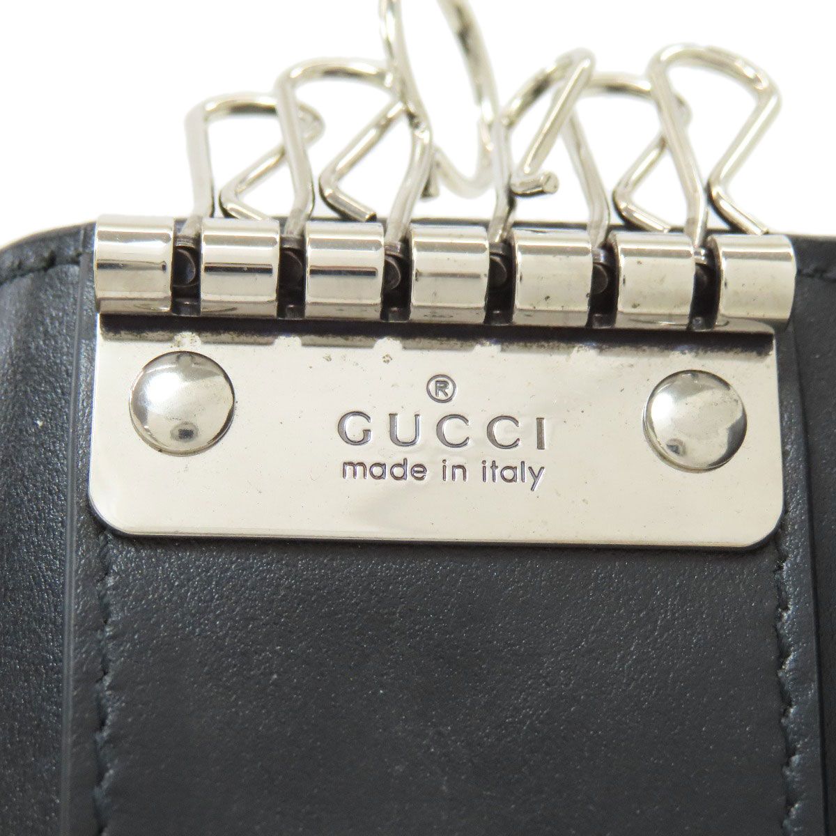 Gucci GG Embossed Key Case Leather Holder — view 9