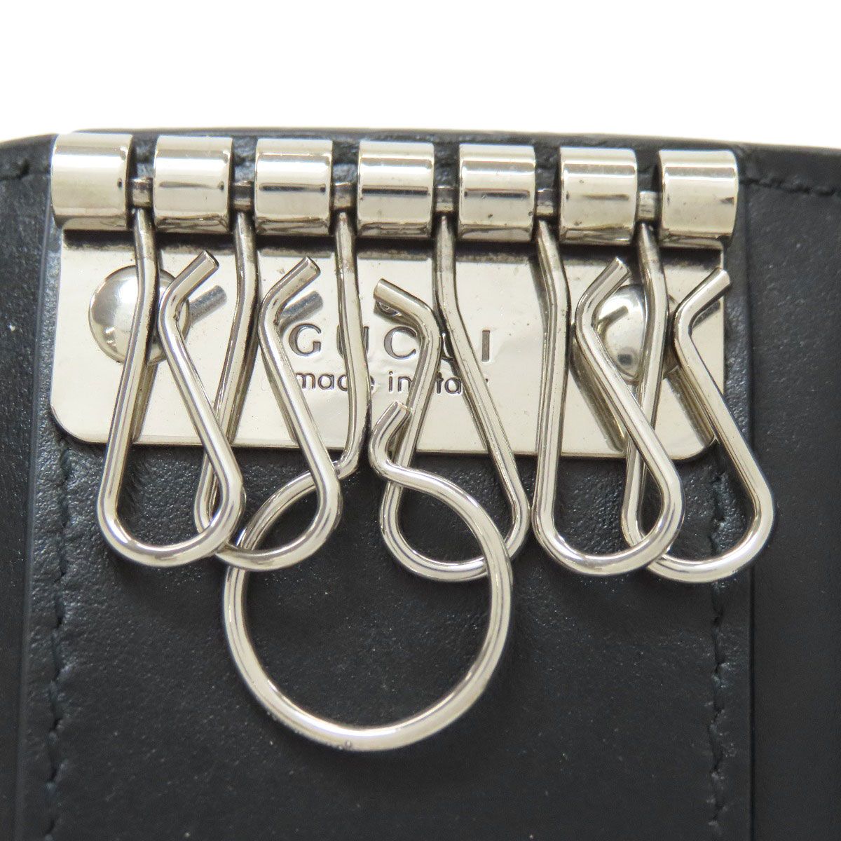 Gucci GG Embossed Key Case Leather Holder — view 5