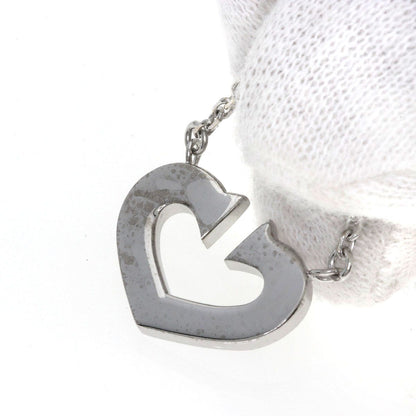 Cartier C Heart Necklace 18K White Gold — view 6