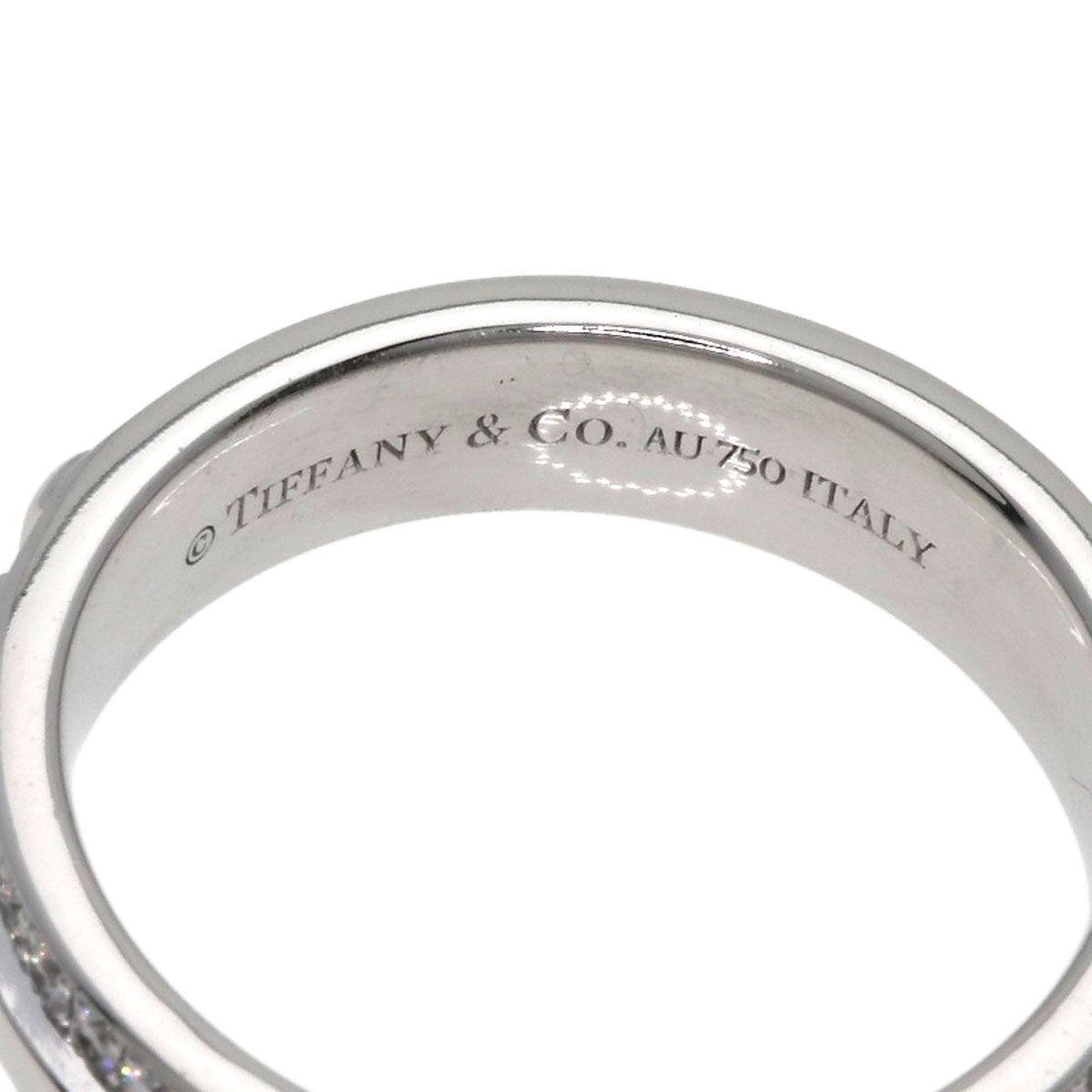 Tiffany & Co Ttwo Narrow Pave Diamond Ring 18K White Gold — view 6