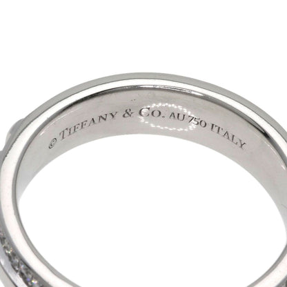 Tiffany & Co Ttwo Narrow Pave Diamond Ring 18K White Gold — view 6