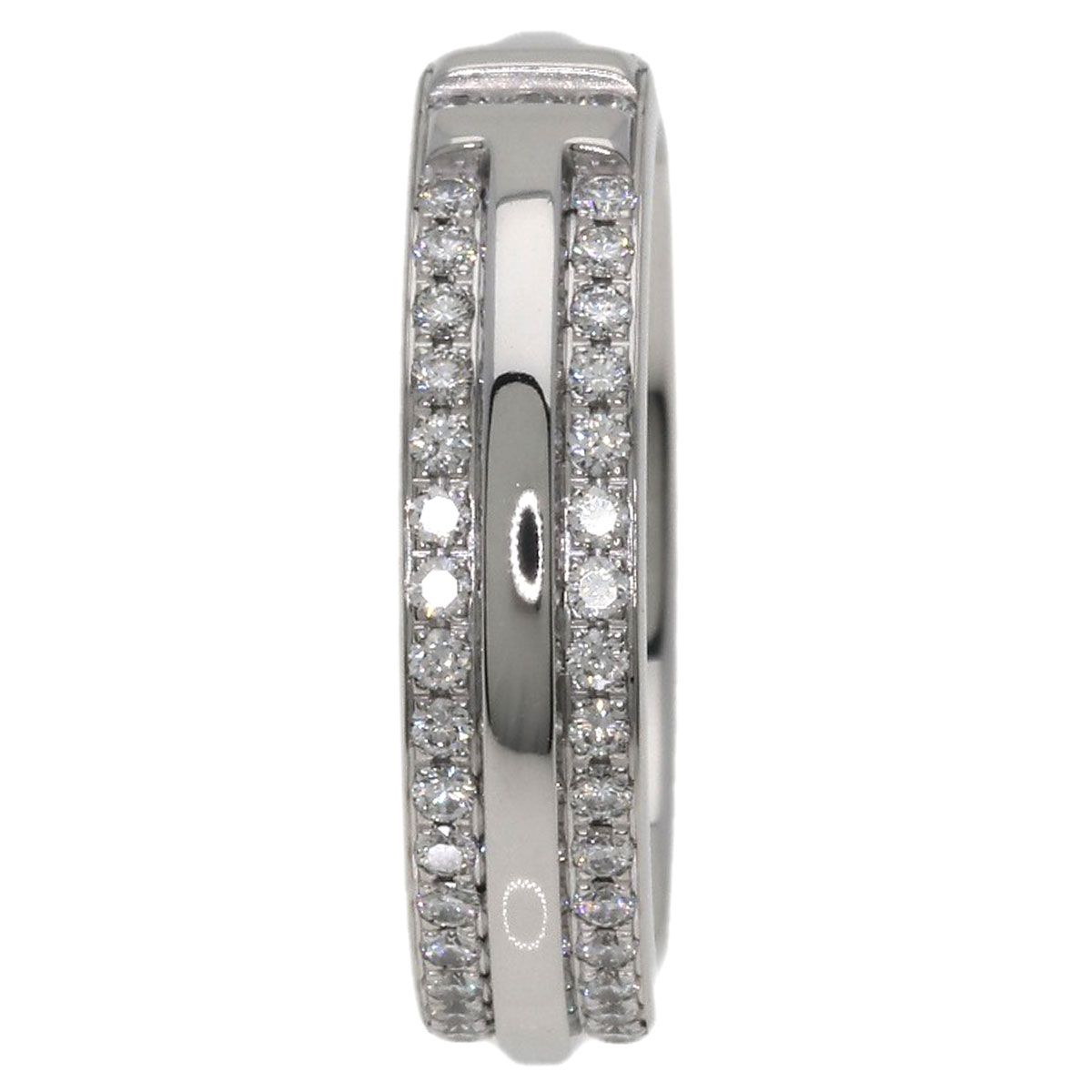 Tiffany & Co Ttwo Narrow Pave Diamond Ring 18K White Gold — view 4