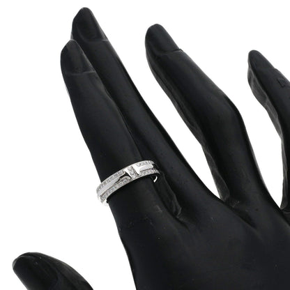Tiffany & Co Ttwo Narrow Pave Diamond Ring 18K White Gold — view 7