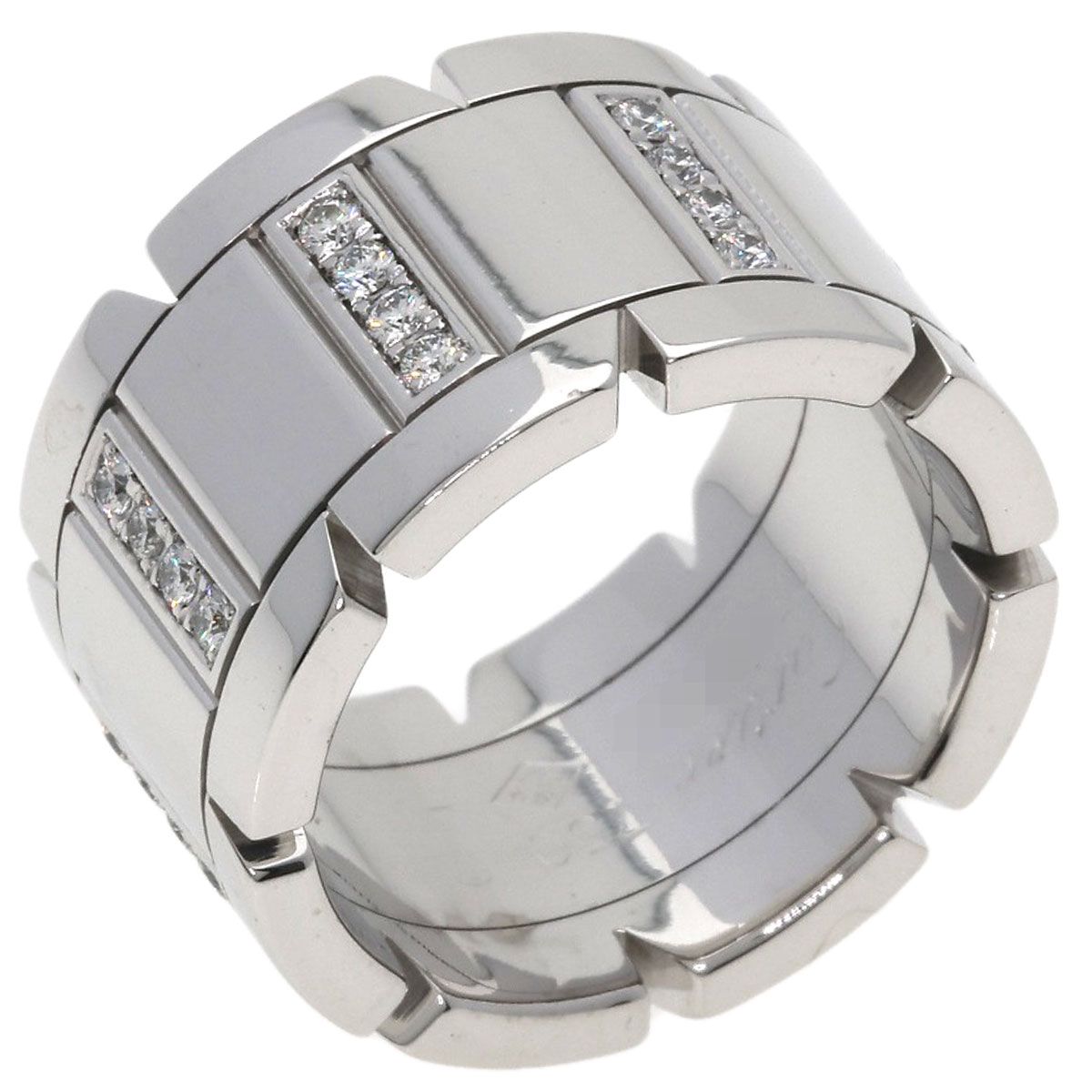 Cartier Tank Francaise LM Diamond 48 Ring 18K White Gold — view 2