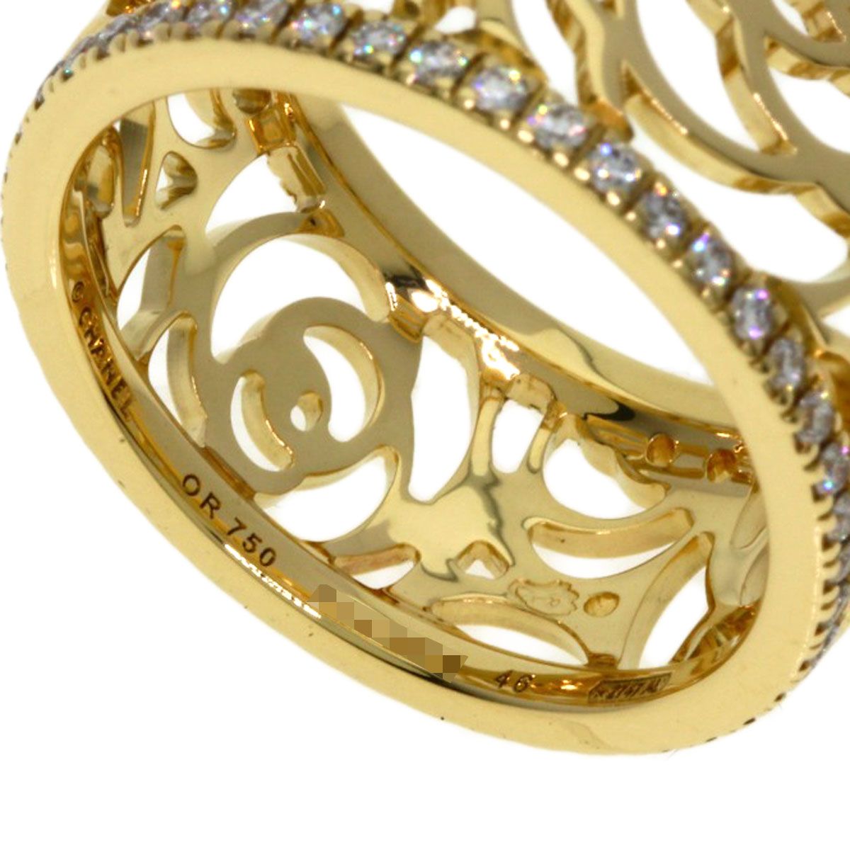 Chanel Camellia Diamond 46 Ring 18K Yellow Gold — view 6