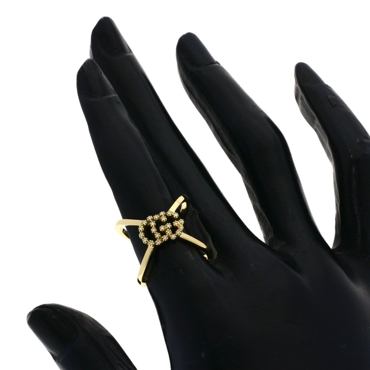 Gucci GG Running Diamond Ring 18K Yellow Gold — view 8