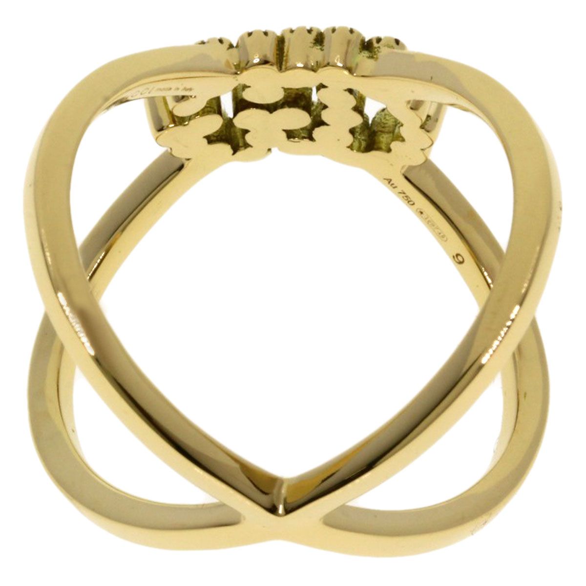 Gucci GG Running Diamond Ring 18K Yellow Gold — view 5