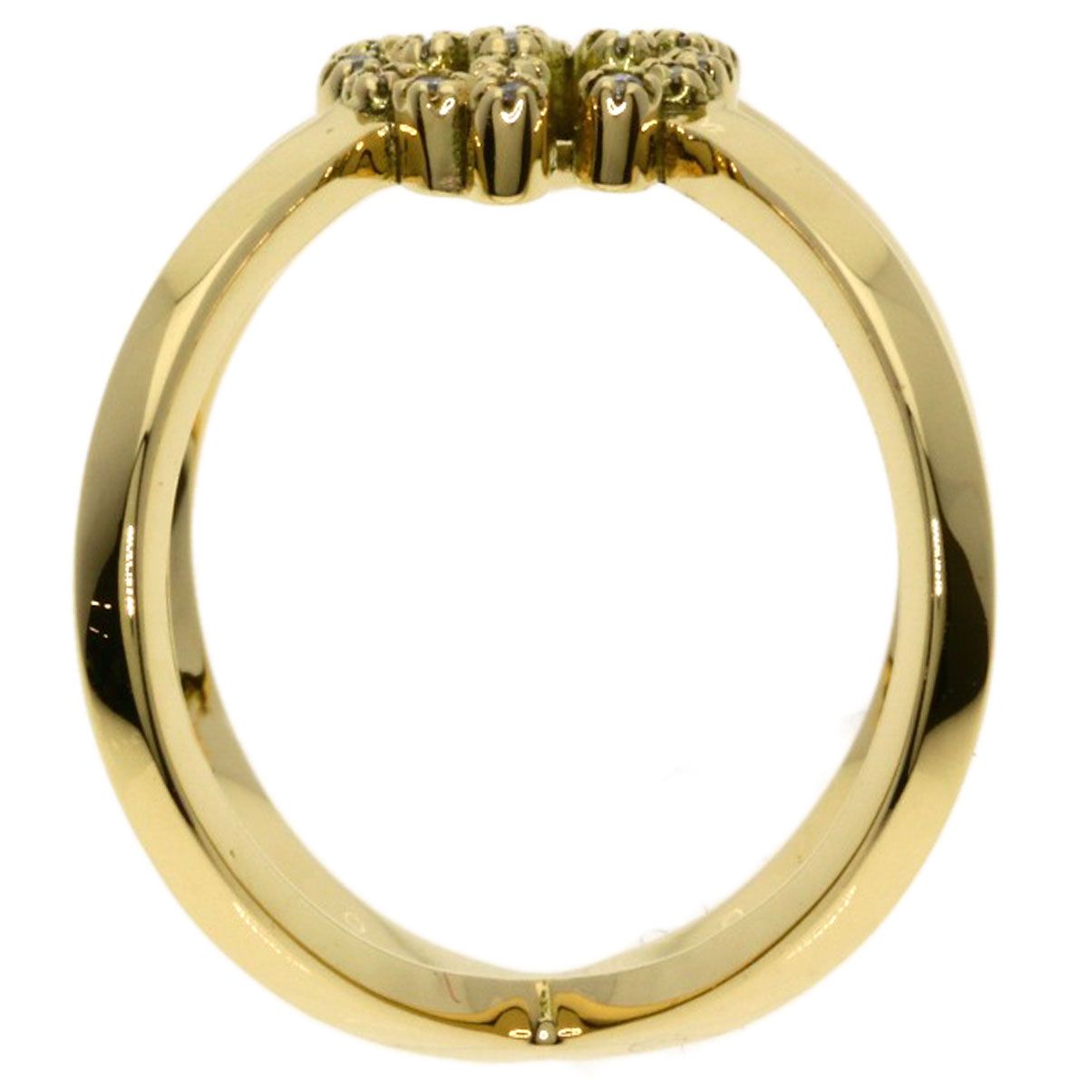Gucci GG Running Diamond Ring 18K Yellow Gold — view 4