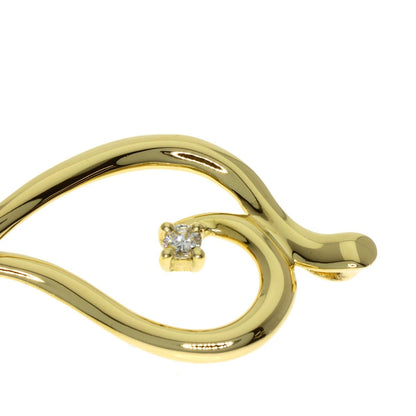 Tiffany & Co Leaf Diamond Pendant Top 18K Yellow Gold — view 5