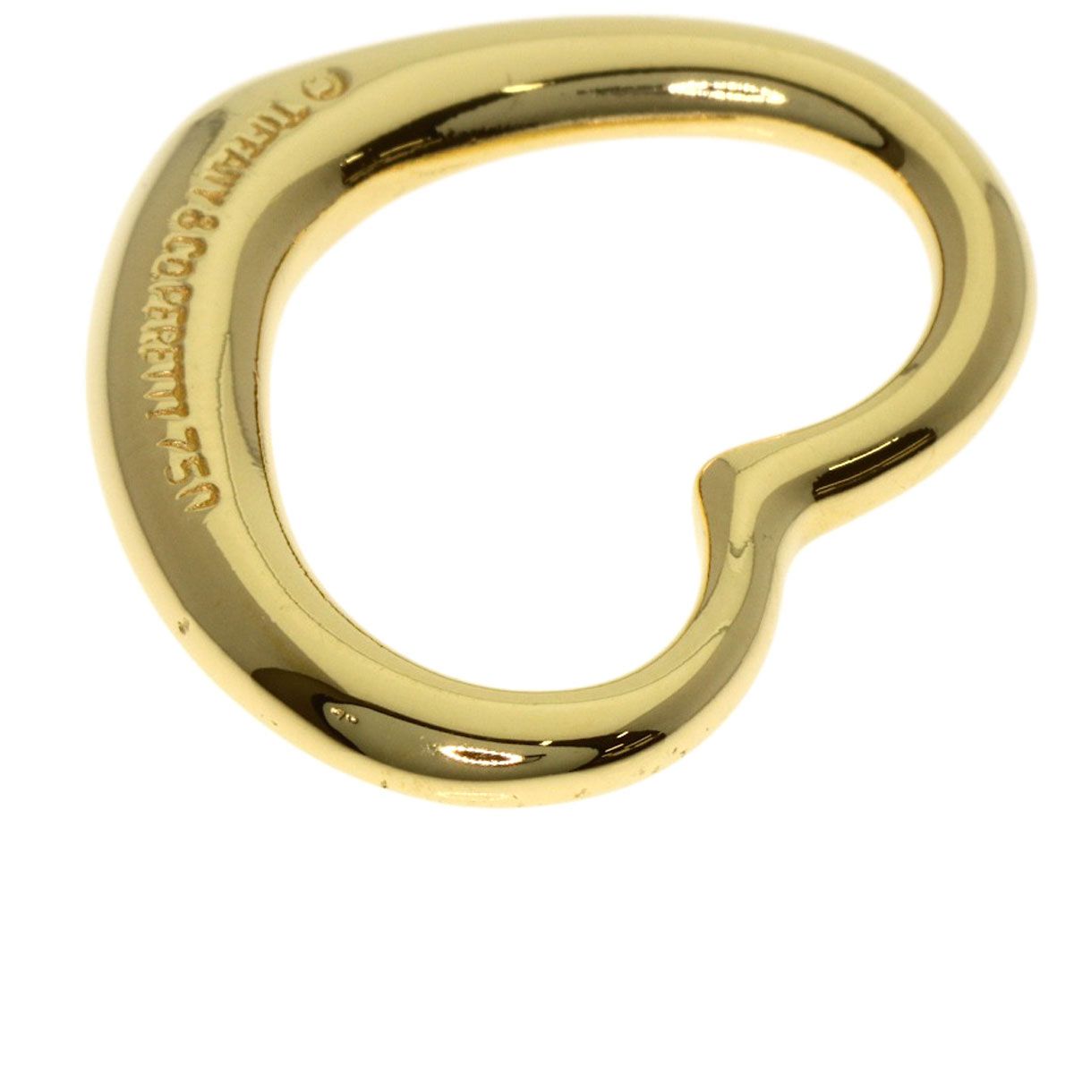 Tiffany & Co Open Heart Pendant Top 18K Yellow Gold — view 5