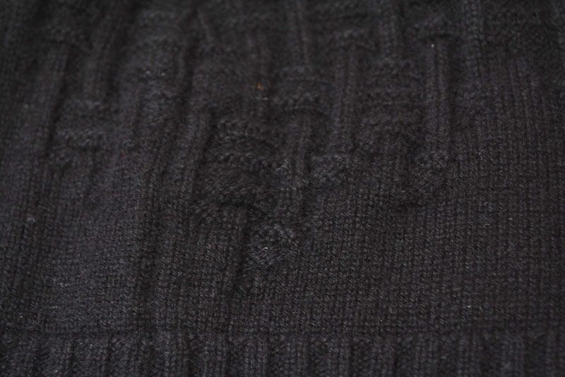 Hermes Knit Cap Beanie Cashmere Black Logo — view 5